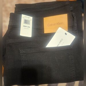 Calvin Klein Men's Black Slim Straight Jeans